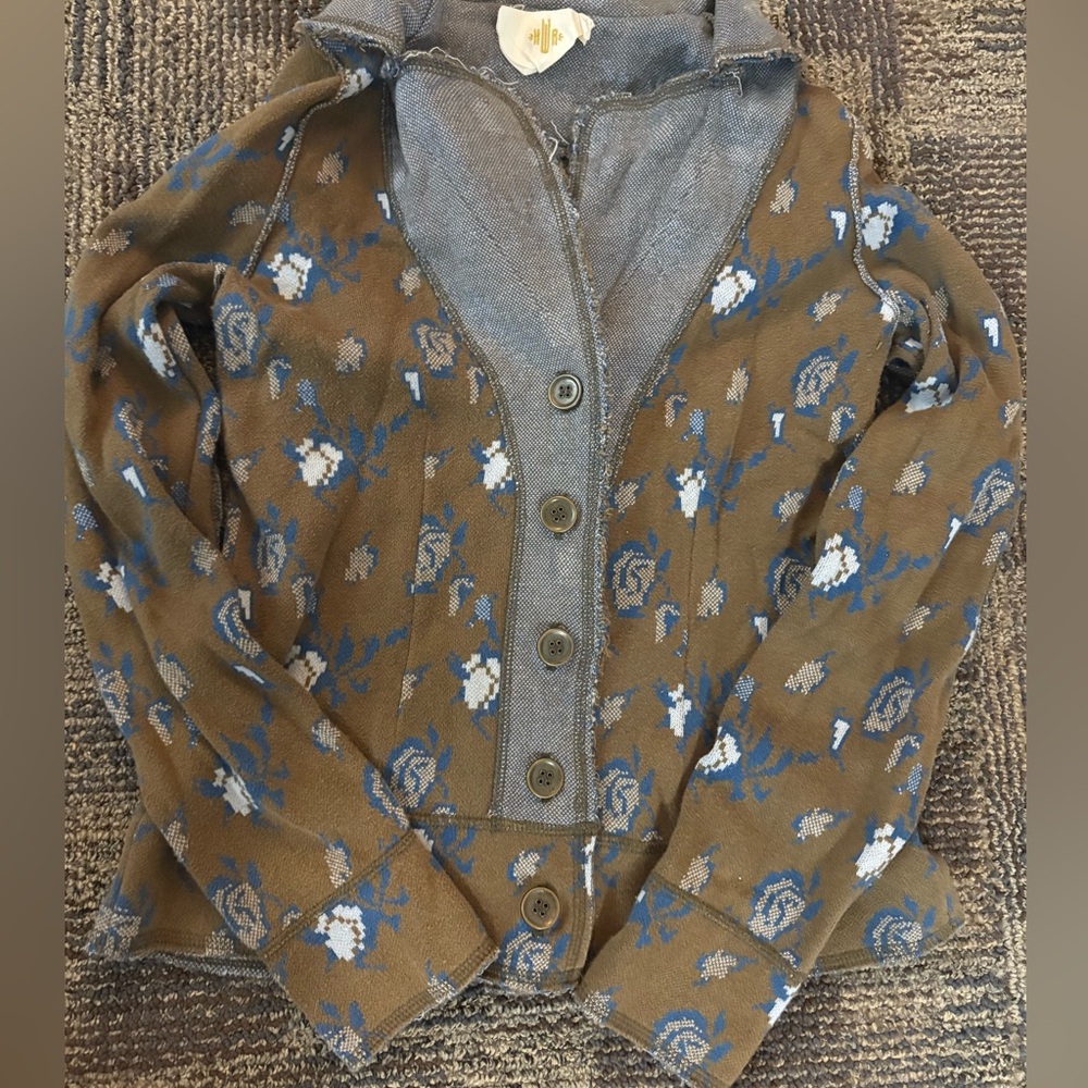 WHR Anthropologie sweater button up